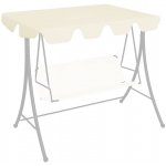 OMAXI 116098 Náhradní stříška na zahradní houpačku krémová 150/130x105/70 cm – Zboží Dáma
