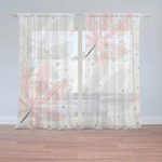Záclony Bílé a růžové listy: 2 ks - 150x250 cm - Sablio – Hledejceny.cz