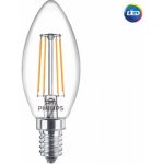 Philips LED žárovka FILAMENT Classic E14 4,3W 2700K 230V B35 CL P347267 – Hledejceny.cz