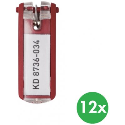 Přívěsek na klíče DURABLE KEY CLIP 12 ks červená – Zboží Dáma