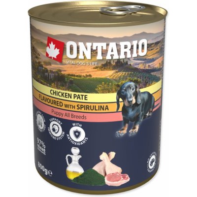 Ontario Puppy Chicken Pate flavoured with Spirulina and Salmon oil 800 g – Zbozi.Blesk.cz