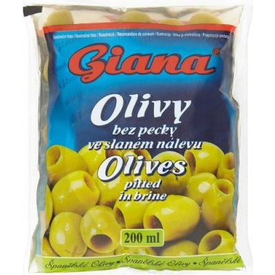 Giana olivy zelené bez pecky 195g