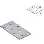 DMX PP 1 Destička perforovaná 40x80 zinkovaný plech 1 ks – HobbyKompas.cz