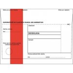 obálka B6 s doručenkou NCR, 1000ks - červený pruh – Zboží Živě