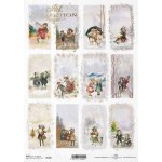 Itd. Collection Rýžový papír Retro děti a zima A4 – Zboží Dáma