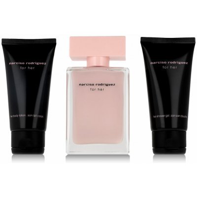 Narciso Rodriguez For Her EDP 50 ml + sprchový gel 50 ml + tělové mléko 50 ml dárková sada – Sleviste.cz
