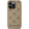 Pouzdro a kryt na mobilní telefon Apple Karl lagerfeld PU Karl Heads Pattern Magsafe pro iPhone 14 Pro Max Beige KLHMP14XPGKHPHE