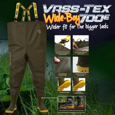 VASS Prsačky Wide Boy 700E Edition Chest Wader - Vel. 47-48 – Zboží Dáma