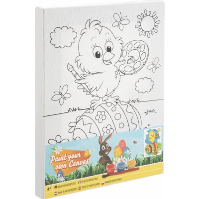 Grafix Malování na plátno akrylové barvy kuřátko 20 x 15 cm – Sleviste.cz