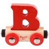 Dřevěný vláček Bigjigs Rail Hop vagónek dřevěné vláčkodráhy Písmeno B