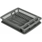EXCELLENT HOUSEWARE Odkapávač na nádobí plast 46 x 36,5 x 8 cm šedá KO-024001700seda – Hledejceny.cz