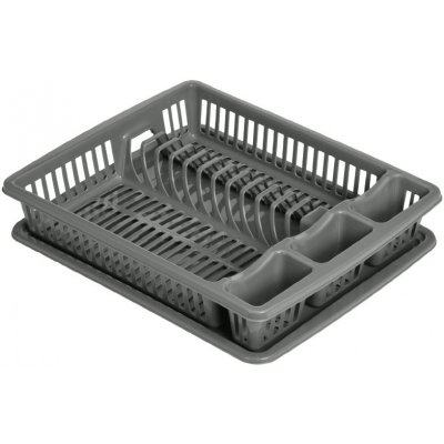 EXCELLENT HOUSEWARE Odkapávač na nádobí plast 46 x 36,5 x 8 cm šedá KO-024001700seda – Hledejceny.cz