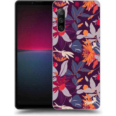 Pouzdro Picasee silikonové Sony Xperia 10 IV 5G - Purple Leaf černé – Zboží Mobilmania