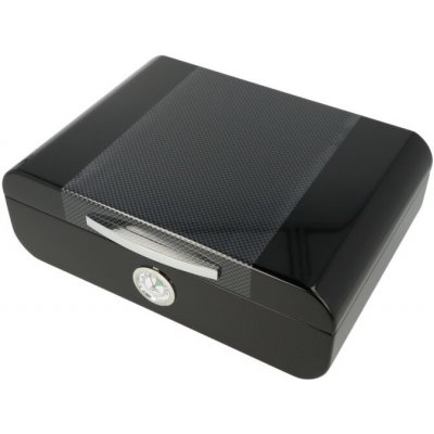 Humidor na doutníky Black/Carbon, 25D, 28x20x9,5cm – Zboží Dáma