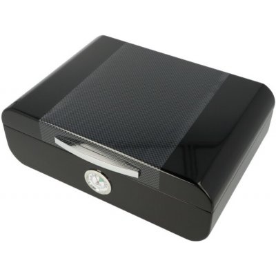 Humidor na doutníky Black/Carbon, 25D, 28x20x9,5cm