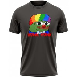 MemeMerch tričko Pepe Clown Honk Honk dark grey