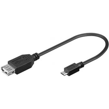 Goobay 95193 USB 2.0 USB A zásuvka, USB B micro vidlice, 0,2m, černý