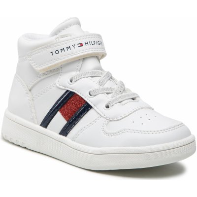 Tommy Hilfiger Higt Top Lace Up/Velcro Sneaker T3A9 32330 1438 S bílá