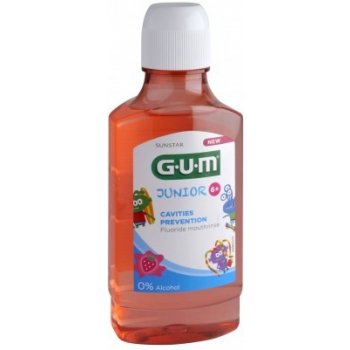 GUM Junior ústní voda s fluoridy pro děti s příchutí jahody 300 ml