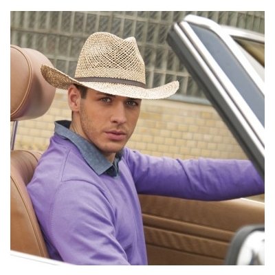 Pánský klobouk z mořské trávy zdobený páskem originál Karpet 70002 – Zbozi.Blesk.cz