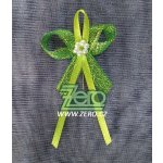 Vonička (vývazek) svatební - zeleno-zelená s perlovým květem – Zboží Dáma