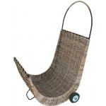Košíkárna Koš na dřevo ratanový vozík 50x46 cm – Sleviste.cz
