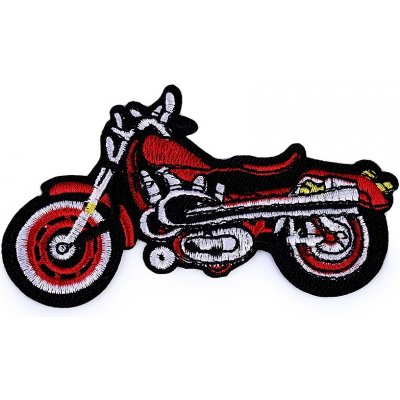 nažehlovačka - motorky barva: červená motorka