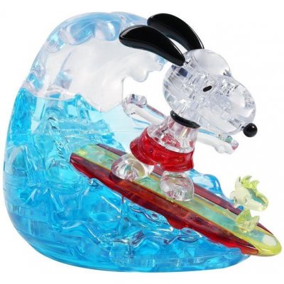 HCM KINZEL 3D Crystal puzzle Surfující Snoopy 41 ks – Zboží Mobilmania