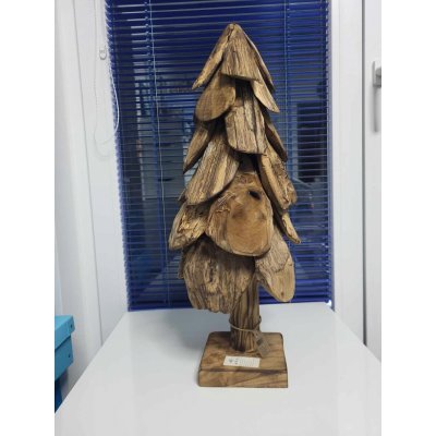 Dijk Natural Collection Vánoční stromeček teakové dřevo 3D 60 cm – Zbozi.Blesk.cz