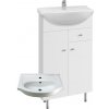 Koupelnový nábytek A-Interiéry Vilma S 50 ZV koupelnová skříňka s keramickým umyvadlem bílá