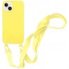 Pouzdro a kryt na mobilní telefon Apple Pouzdro Appleking silikonové s nastavitelným popruhem iPhone 13 Pro - žluté