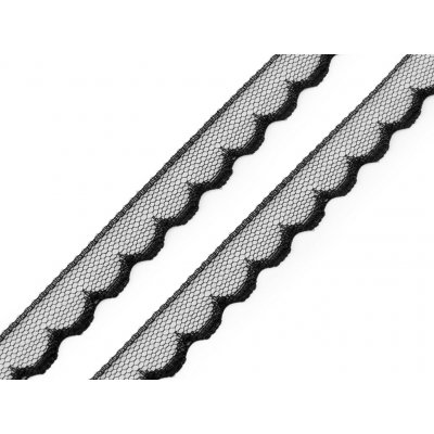 Výprodej - Silonová krajka šíře 14 mm - černá 25,2m Varianta: 2 černá, Balení: 25.2 m – Zboží Dáma