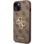 Pouzdro Guess PU 4G Metal Logo iPhone 14 hnědé – Zboží Živě