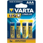 Varta LongLife AAA 4ks 4103 101 414 – Zbozi.Blesk.cz