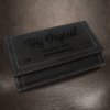 Peněženka Dámská černá kožená peněženka TILLBERG s monogramem a vlastním textem