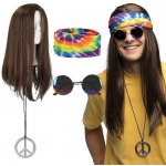 Godan Set Hippie John čelenak brýle paruka náhrdelník – Zbozi.Blesk.cz