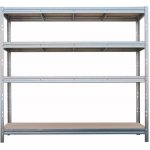 Majster Regál Bullrack Rivet 200 x 210 x 60 cm 4 police zinek – HobbyKompas.cz
