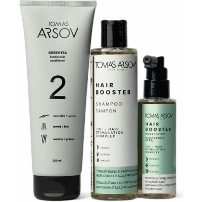 Tomas Arsov Péče pro podporu růstu vlasů pro těhotné a kojící HAIR BOOSTER šampon 250 ml + GREEN TEA Kondicionér 250 ml + HAIR BOOSTER Podporující sprej 110 ml set – Sleviste.cz