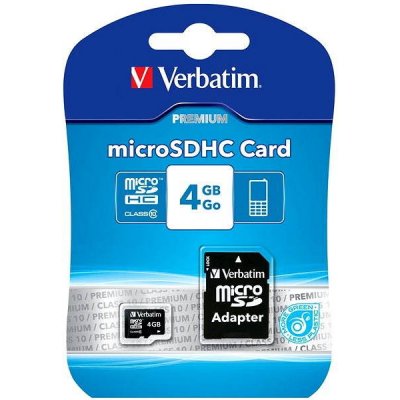 Verbatim MicroSDHC Class 10 4 GB 44080 – Zbozi.Blesk.cz