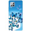 Pouzdro a kryt na mobilní telefon Samsung PROTEMIO 36439 ART Silikonový kryt Samsung Galaxy A42 5G BLUE BUTTERFLY