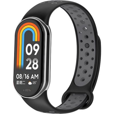 Eternico Sporty pro Xiaomi Smart Band 8 / 9 solid black and gray APW-XMI8SP-SBEG – Zboží Mobilmania