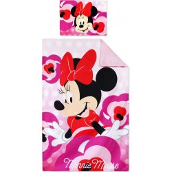 Setino povlečení Minnie Mouse růžové 90 x 140 , 55x40 cm