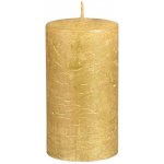 Nohel Garden Svíčka VÁLEC METALIK rustikální zlatá d6x9cm | Zboží Auto