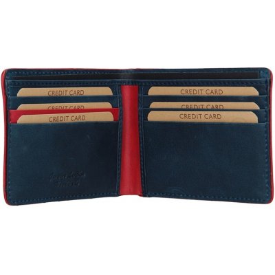 Lagen Pánská kožená peněženka 250043 modro červená – Zboží Mobilmania