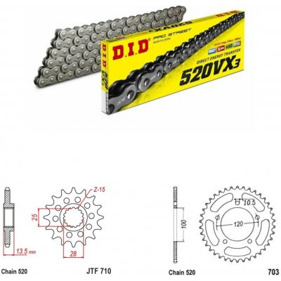 D.I.D Řetězová sada Aprilia 660 Tuono 21-26 – Hledejceny.cz