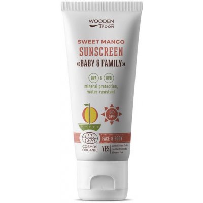 WoodenSpoon Baby & Family Mango opalovací tělové mléko SPF50 100 ml – Zboží Dáma
