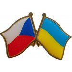Odznak (pins) vlajka přátelství Česká republika+Ukrajina 2,6 cm - barevný – Zboží Mobilmania