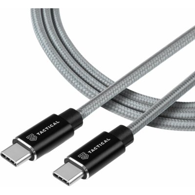 Tactical Fast Rope Aramid Cable USB-C/USB-C 100W 20V/5A 1m Grey 57983104169 – Zboží Mobilmania