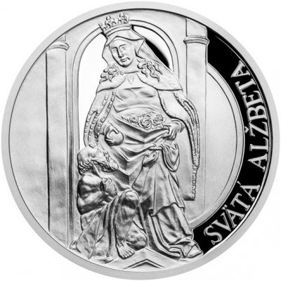 Česká mincovna Stříbrná mince Katedrála sv. Alžběty Sv. Alžběta patronka SK proof 16 g