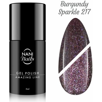 NANI gel lak Amazing Line Burgundy Sparkle 5 ml – Zboží Mobilmania